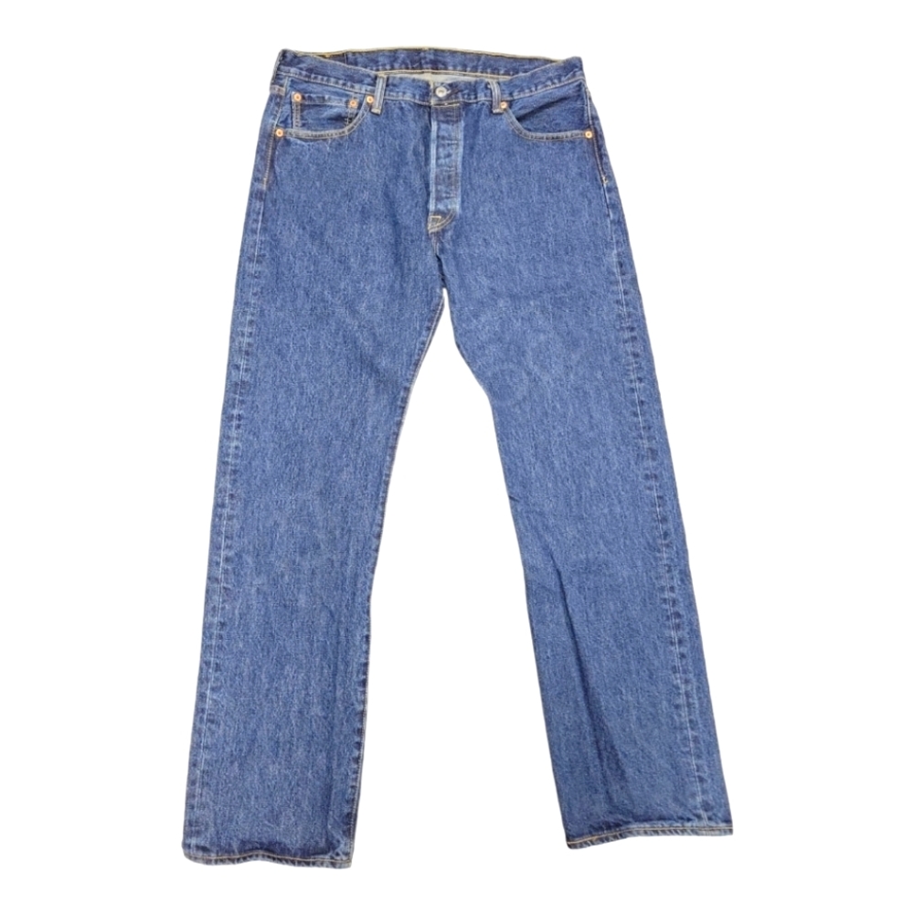RARE Levi's 501 Button Fly Straight Leg Denim Jeans RED TAB COPYRIGHT ONLY 35x32